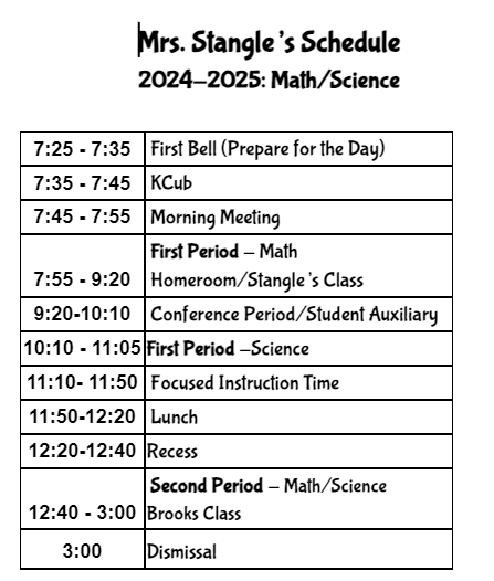 Schedule